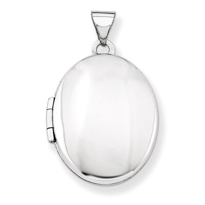Polished Oval Locket 14k White Gold XL352, MPN: XL352, 886774128382