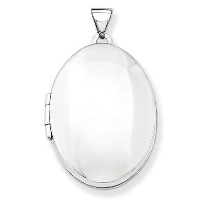 Polished Domed Locket 14k White Gold XL209, MPN: XL209, 886774127743