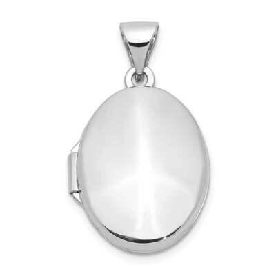 Polished Locket 10k White Gold 10XL206, MPN: 10XL206,