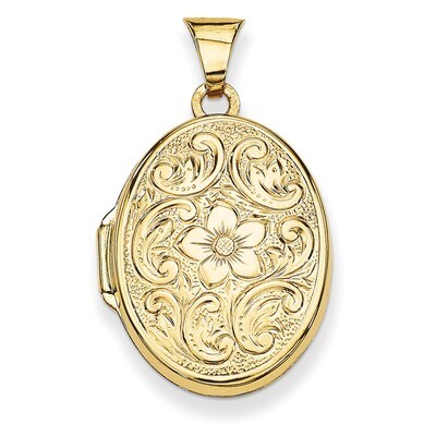 Scrolled Floral Locket 14k Yellow Gold XL110, MPN: XL110, 886774127156