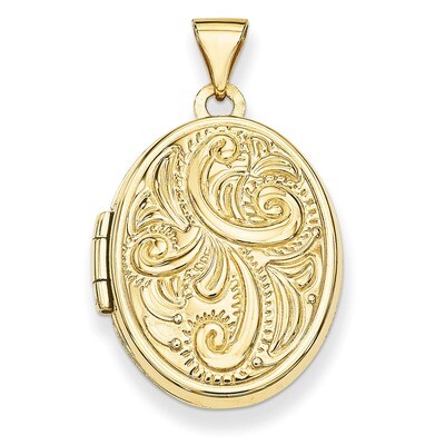 Domed Oval Locket 14k Yellow Gold XL162, MPN: XL162, 886774127446