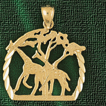 Dazzlers Jewelry Giraffe Pendant Necklace Charm Bracelet in Yellow, White or Rose Gold 2660, MPN: D…