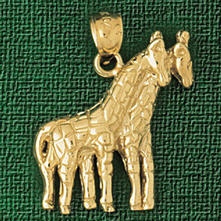 Dazzlers Jewelry Giraffe Pendant Necklace Charm Bracelet in Yellow, White or Rose Gold 2649, MPN: D…