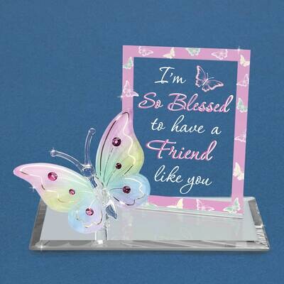 Blessed Friend Rainbow Butterfly Glass Figurine GM21653, MPN: GM21653, 708873040078