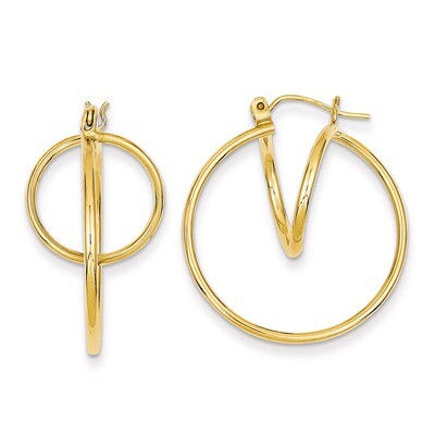 Fashion Circle Hoop Earrings 14k Gold T712, MPN: T712, 886774623146