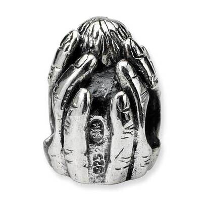 Baby in Hands Bead Sterling Silver QRS206, MPN: QRS206, 883957720555