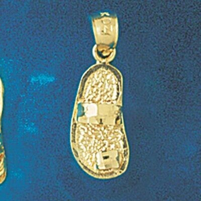 Dazzlers Jewelry Sandal Flip Flop Pendant Necklace Charm Bracelet in Yellow, White or Rose Gold 149…