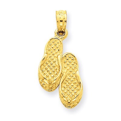 Flip Flops Pendant 14k Gold K2905, MPN: K2905, 637218037049