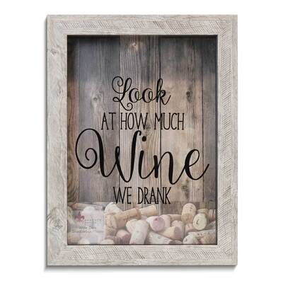 Look At How Much Wine We Drank Pine Cork Holder Shadow Box GM25475, MPN: GM25475, 751148077705