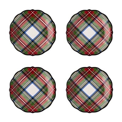 Juliska Stewart Tartan Cocktail Plates, Set of 4 TN03SET/88, MPN: TN03SET/88, 810034832269