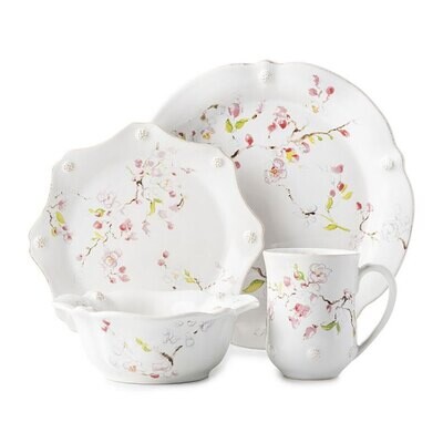 Juliska Berry &amp; Thread Floral Sketch Cherry Blossom 4 Piece Place Setting FB40B/88, MPN: FB40B/88, …