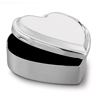 Nickel-plated Heart Lift Top Jewelry Box GM9147, MPN: GM9147, 47105260144