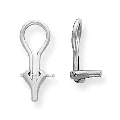 Heavy Weight Omega Clip Earring Setting Platinum PL753, MPN: PL753,