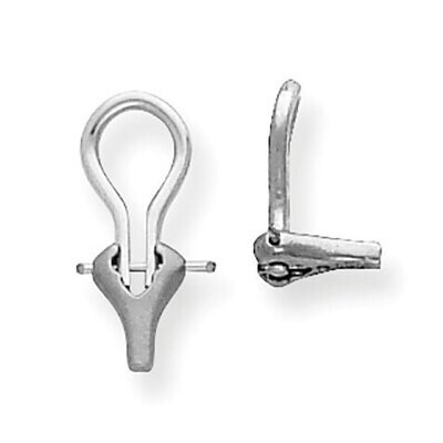 Heavy Weight Omega Clip Earring Setting Platinum PL752, MPN: PL752,