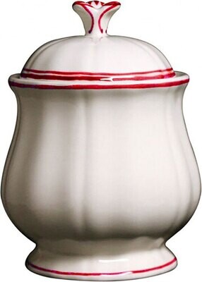 Gien Filet Rouge Sugar Bowl 1830CSU048, MPN: 1830CSU048, 840769043470