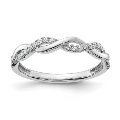 Diamond Twist Design Wedding Band 14k White Gold RM5911B-012-WAA, MPN: RM5911B-012-WAA, 883957805863