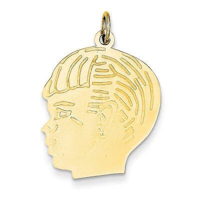 Boy Head Charm 14k Gold XM332/18, MPN: XM332/18, 883957447537