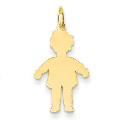 Plain Polished Small Boy Charm 14k Gold M100, MPN: M100, 883957487823