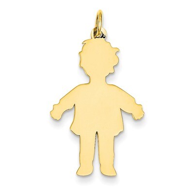 Plain Polished Large Boy Charm 14k Gold M117, MPN: M117, 883957478357