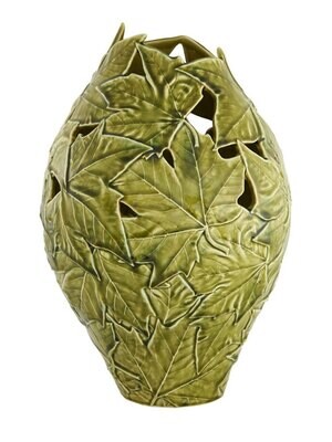 Bordallo Pinheiro Pinheiro Plane Tree Leaves Vase Decorated 65019408, MPN: 65019408, 5600413600399