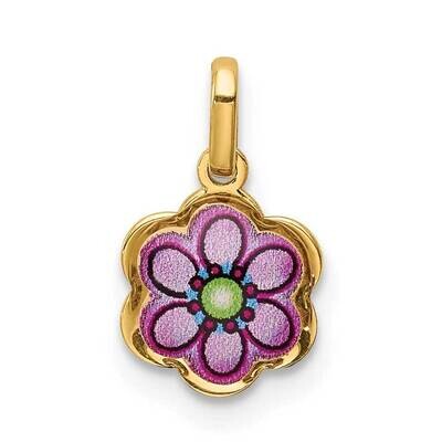 Enamel Flower Charm 14k Gold C4784, MPN: C4784, 191101902628