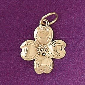 Dazzlers Jewelry Flower Pendant Necklace Charm Bracelet in Yellow, White or Rose Gold 7190, MPN: DZ…