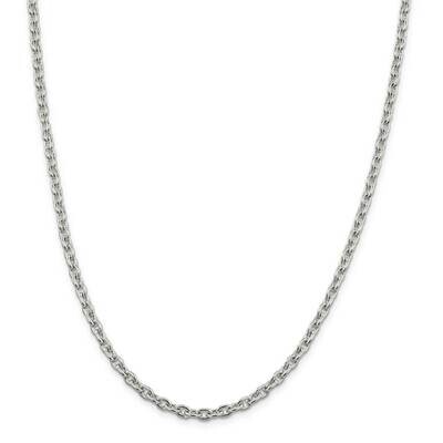4.5mm Cable Chain 26 Inch Sterling Silver QCL120-26, MPN: QCL120-26,