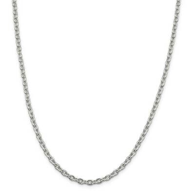 4.5mm Cable Chain 28 Inch Sterling Silver QCL120-28, MPN: QCL120-28,