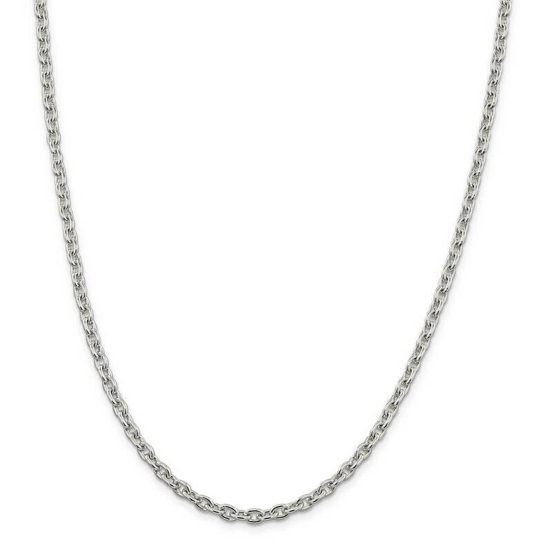 4.5mm Cable Chain 22 Inch Sterling Silver QCL120-22, MPN: QCL120-22,