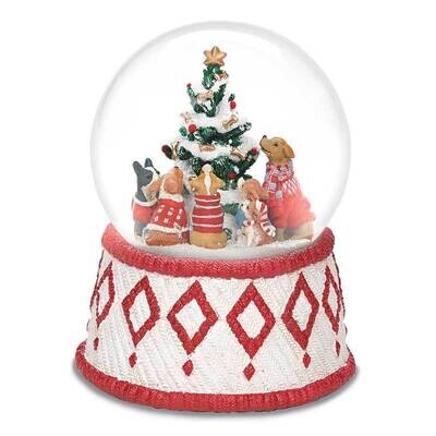 Glitterdome Musical Dogs Around Tree GM23528, MPN: GM23528, 89945679076
