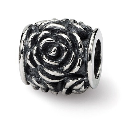 Rose Bali Bead - Sterling Silver QRS1217, MPN: QRS1217, 883957277165