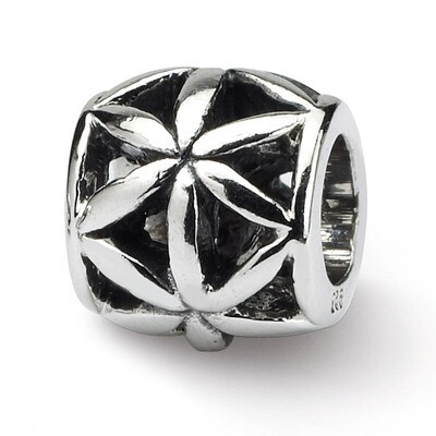 Floral Bali Bead - Sterling Silver QRS161, MPN: QRS161, 883957720029