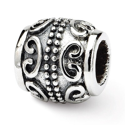 Scroll Bali Bead - Sterling Silver QRS181, MPN: QRS181, 883957720227