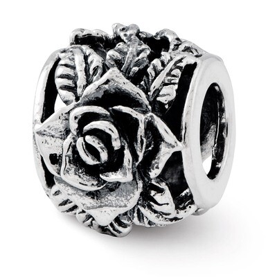 Rose Bali Bead - Sterling Silver QRS2411, MPN: QRS2411, 883957537924