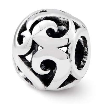 Reflecitons Swirl Bali Bead - Sterling Silver QRS2445, MPN: QRS2445, 886774990965