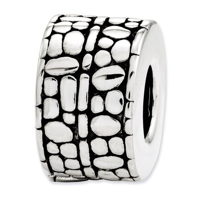 Dots &amp; Textured Bali Bead - Sterling Silver QRS2722, MPN: QRS2722, 883957004259