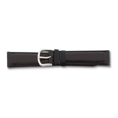 16mm Black Genuine Lizard Watch Band 7.5 Inch Silver-tone Buckle BAW145-16, MPN: BAW145-16, 8867741…