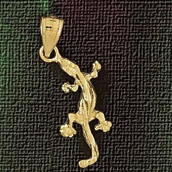 Dazzlers Jewelry Lizard Pendant Necklace Charm Bracelet in Yellow, White or Rose Gold 2430, MPN: DZ…