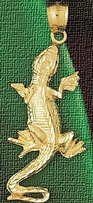 Dazzlers Jewelry Lizard Pendant Necklace Charm Bracelet in Yellow, White or Rose Gold 2421, MPN: DZ…