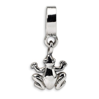 Frog Dangle Bead - Sterling Silver QRS517, MPN: QRS517, 883957724287