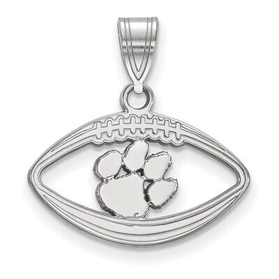 Clemson University Pendant in Football Sterling Silver SS018CU, MPN: SS018CU, 886774763866