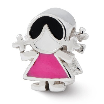 Reflecitons Pink Dress Girl Bead - Sterling Silver QRS2408, MPN: QRS2408, 886774991528