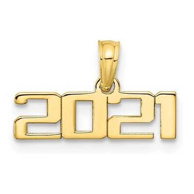 Block 2021 Graduation Charm 10k Gold Polished 10K9927, MPN: 10K9927,