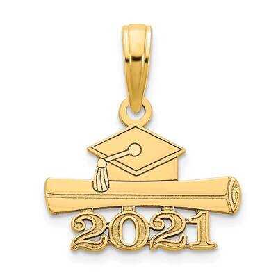 2021 Graduation Cap and Diploma Charm 14k Gold YC1457, MPN: YC1457, 191101084805