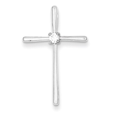 Cross Pendant Sterling Silver Diamond QC5341, MPN: QC5341, 883957912912