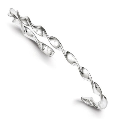 Twist Cuff Bangle Sterling Silver QB462, MPN: QB462, 883957903934