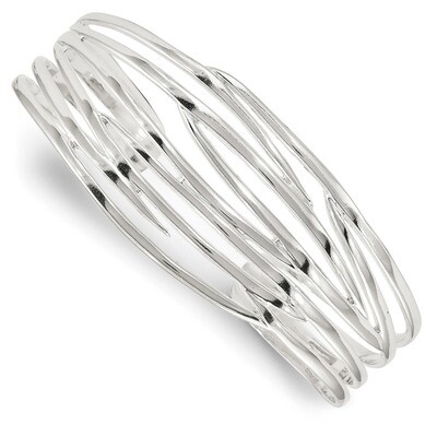 Cuff Bangle Sterling Silver Polished QB1196, MPN: QB1196, 191101856495