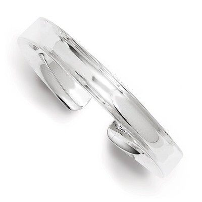 10mm Polished Cuff Bangle Sterling Silver QB606, MPN: QB606, 883957597201