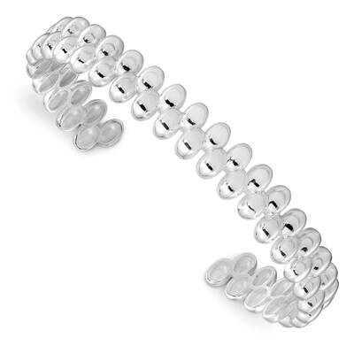 Cuff Bangle Sterling Silver Polished QB1374, MPN: QB1374, 196904155127