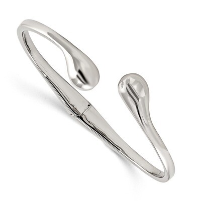 Hinged Cuff Bangle Stainless Steel Polished SRB1842 by Chisel, MPN: SRB1842, 191101603747